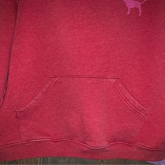 Women’s Junior M VICTORIA SECRET PINK GAP Vintage Pullover Hoodies Red Lavender - Picture 4 of 15